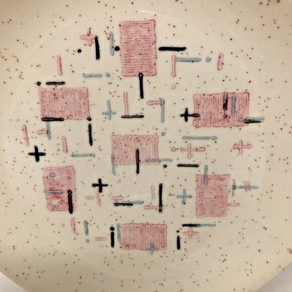 Metlox Tickled Pink 6" Bread Plates Vernon Ware 50s Dinnerware MCM Set of 4 - Picture 3 of 16